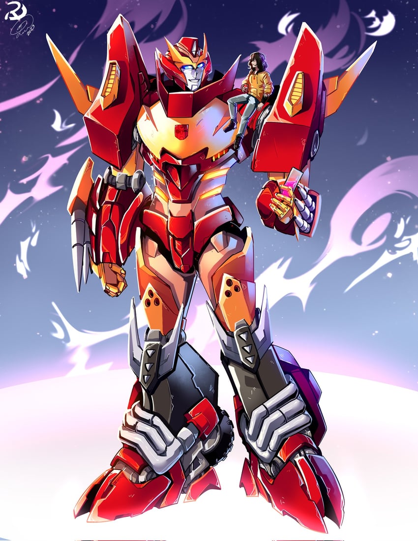 rodimus (transformers and 1 more) drawn by ryuudraws