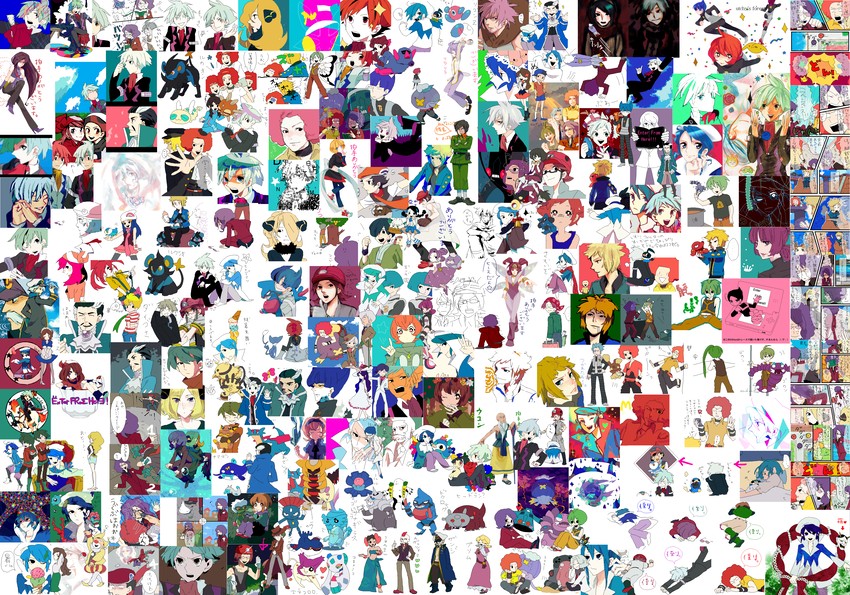 dawn, may, cynthia, brendan, lucas, and 42 more (pokemon and 3 more) drawn by ucchii