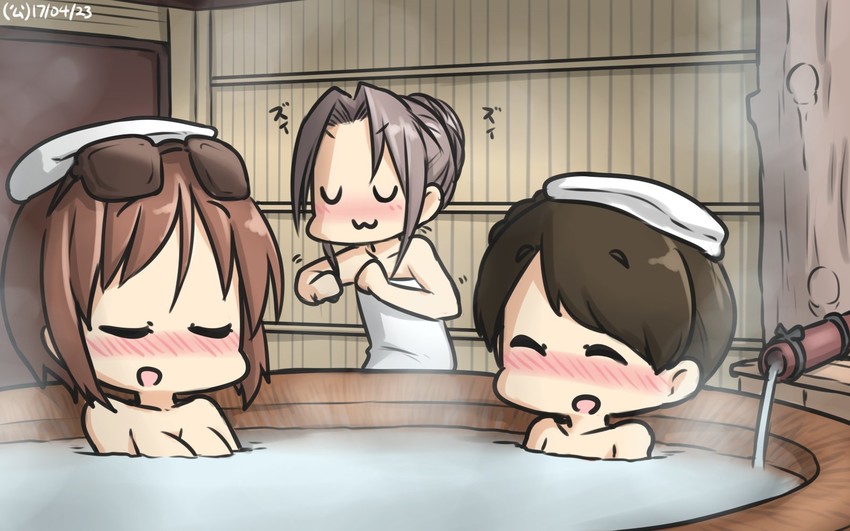 zuihou, natori, and uranami (kantai collection) drawn by hamu_koutarou