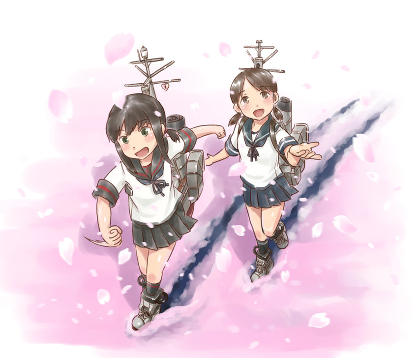 fubuki, fubuki kai ni, and shirayuki (kantai collection) drawn by karasu_(naoshow357)
