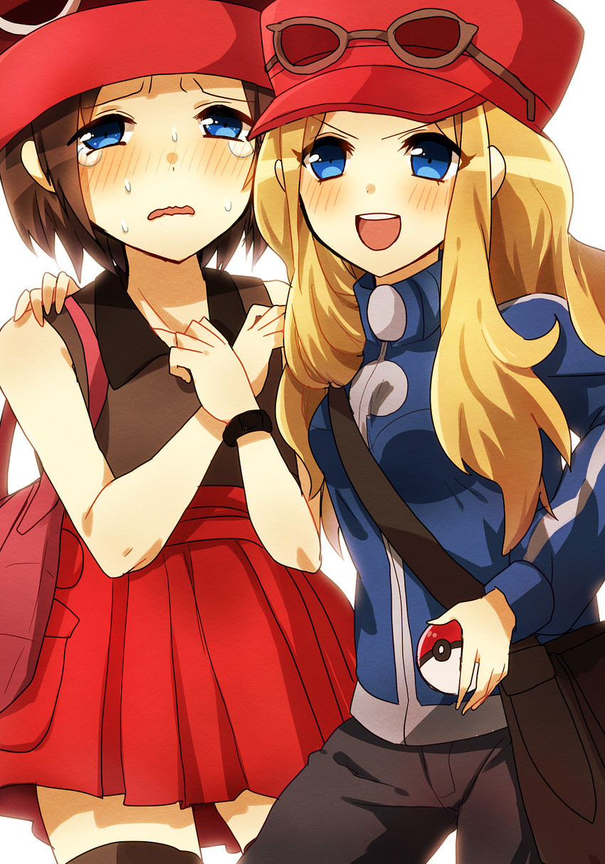 serena and calem (pokemon and 1 more) drawn by tyeinn-suineryuu