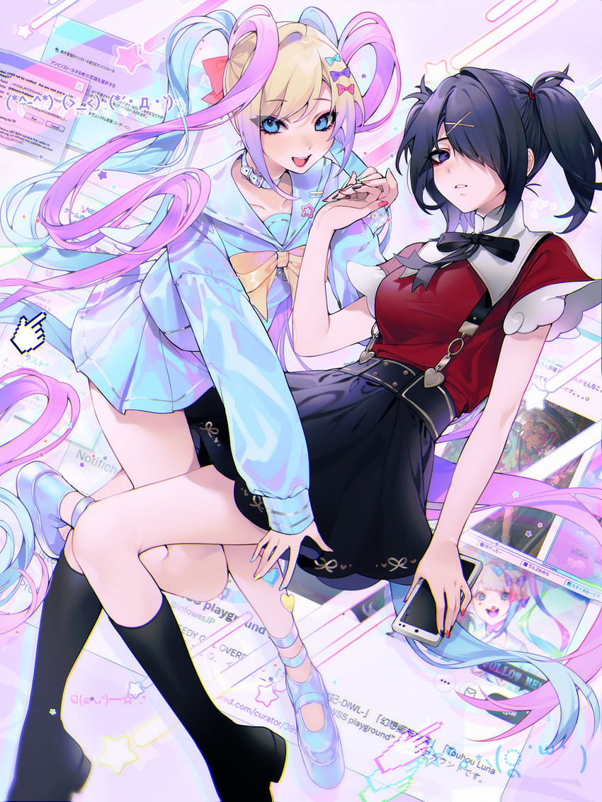 chouzetsusaikawa tenshi-chan and ame-chan (needy girl overdose and 3 more) drawn by mazamuno
