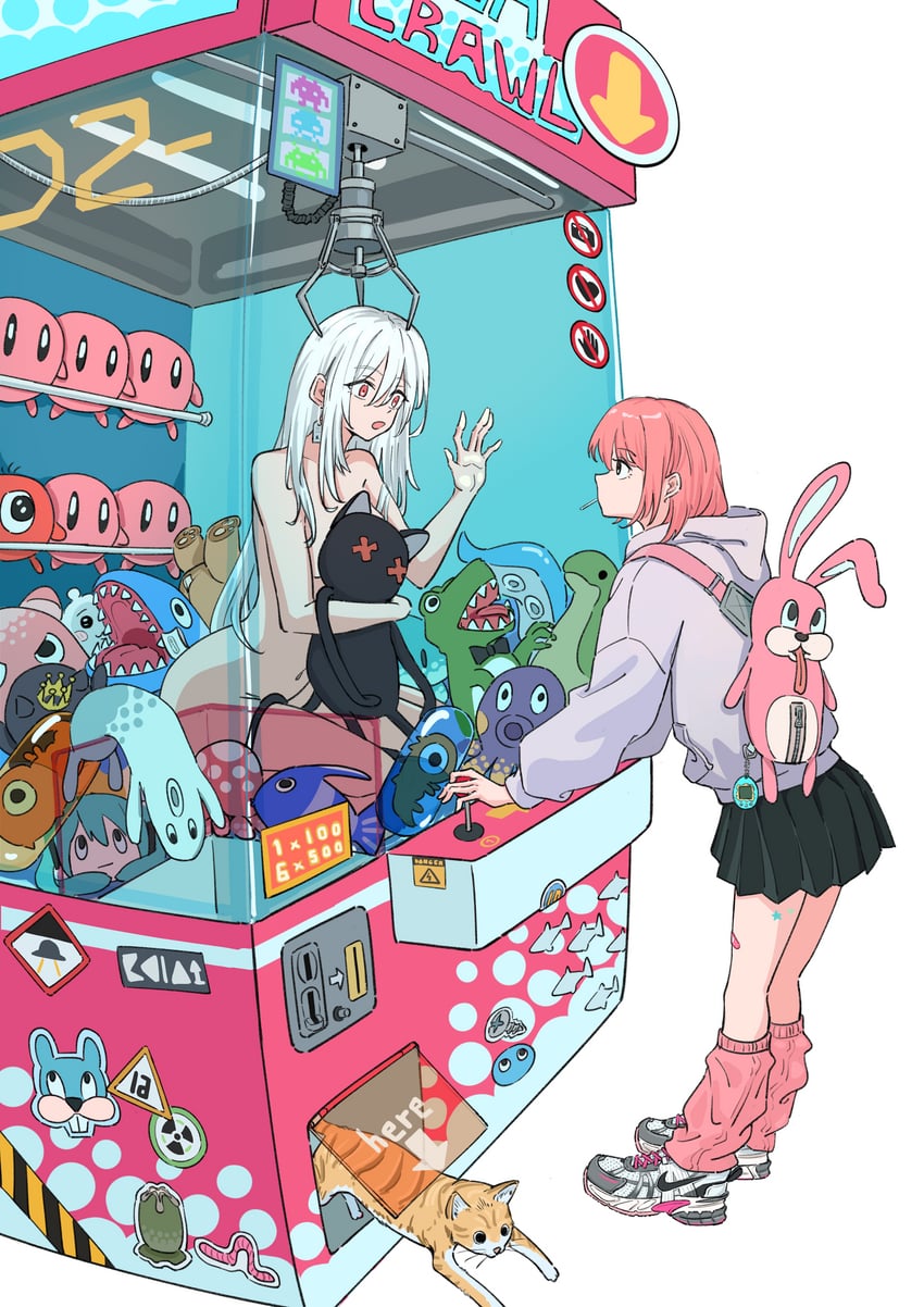 hatsune miku and loch ness monster (original and 2 more) drawn by tinkie