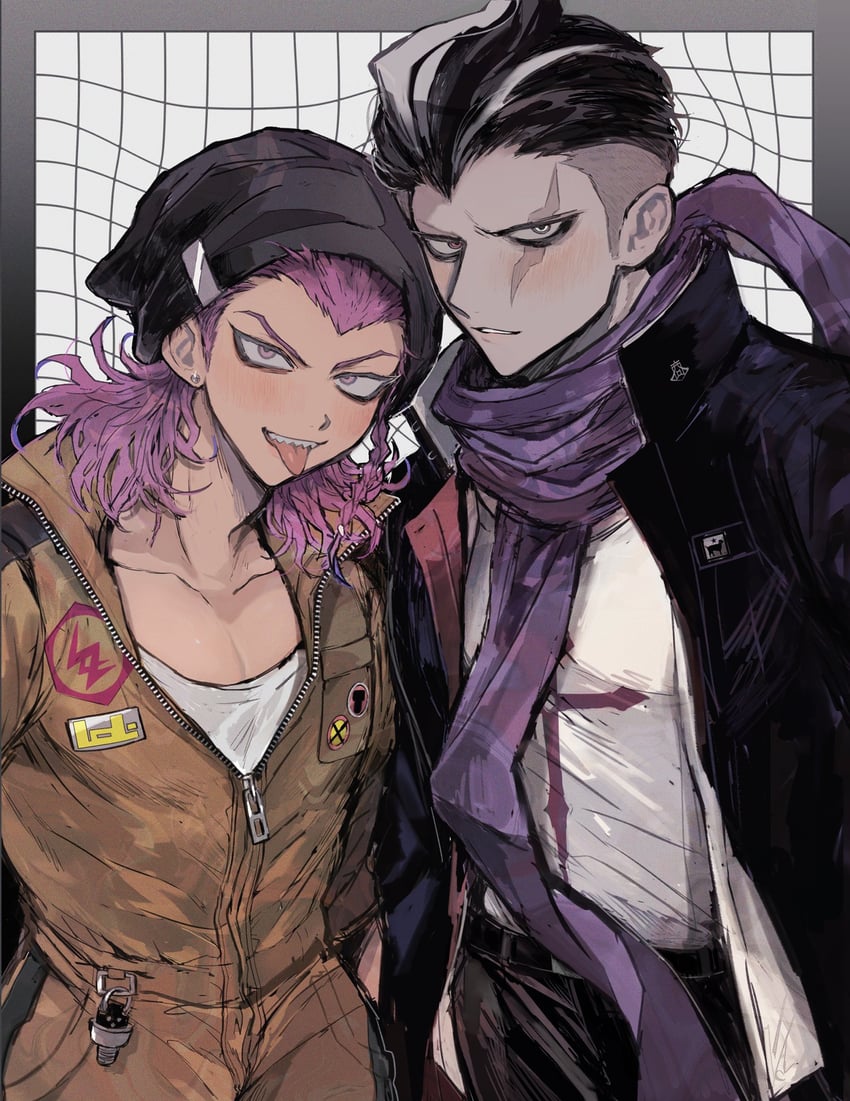 tanaka gundham and soda kazuichi (danganronpa and 1 more) drawn by joonoyuki