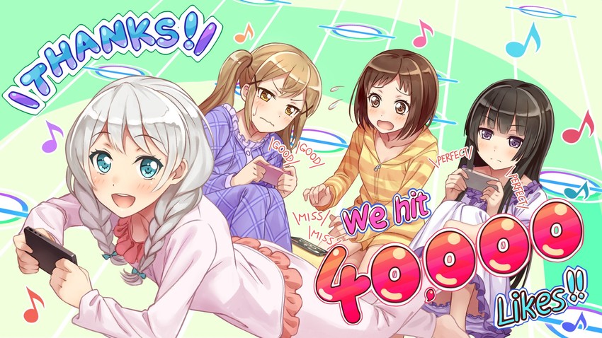 ichigaya arisa, shirokane rinko, hazawa tsugumi, and wakamiya eve (bang dream!)