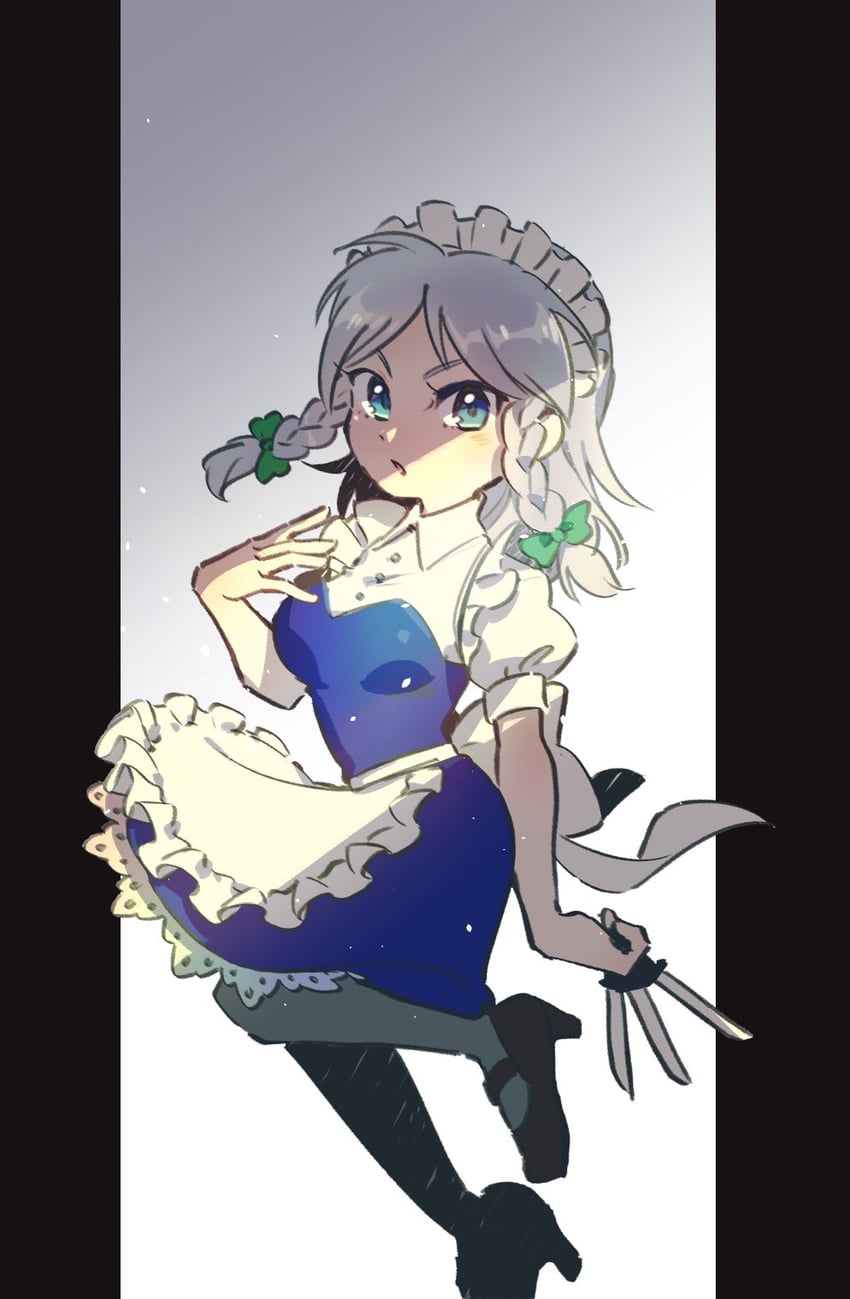 izayoi sakuya (touhou and 1 more) drawn by ukata