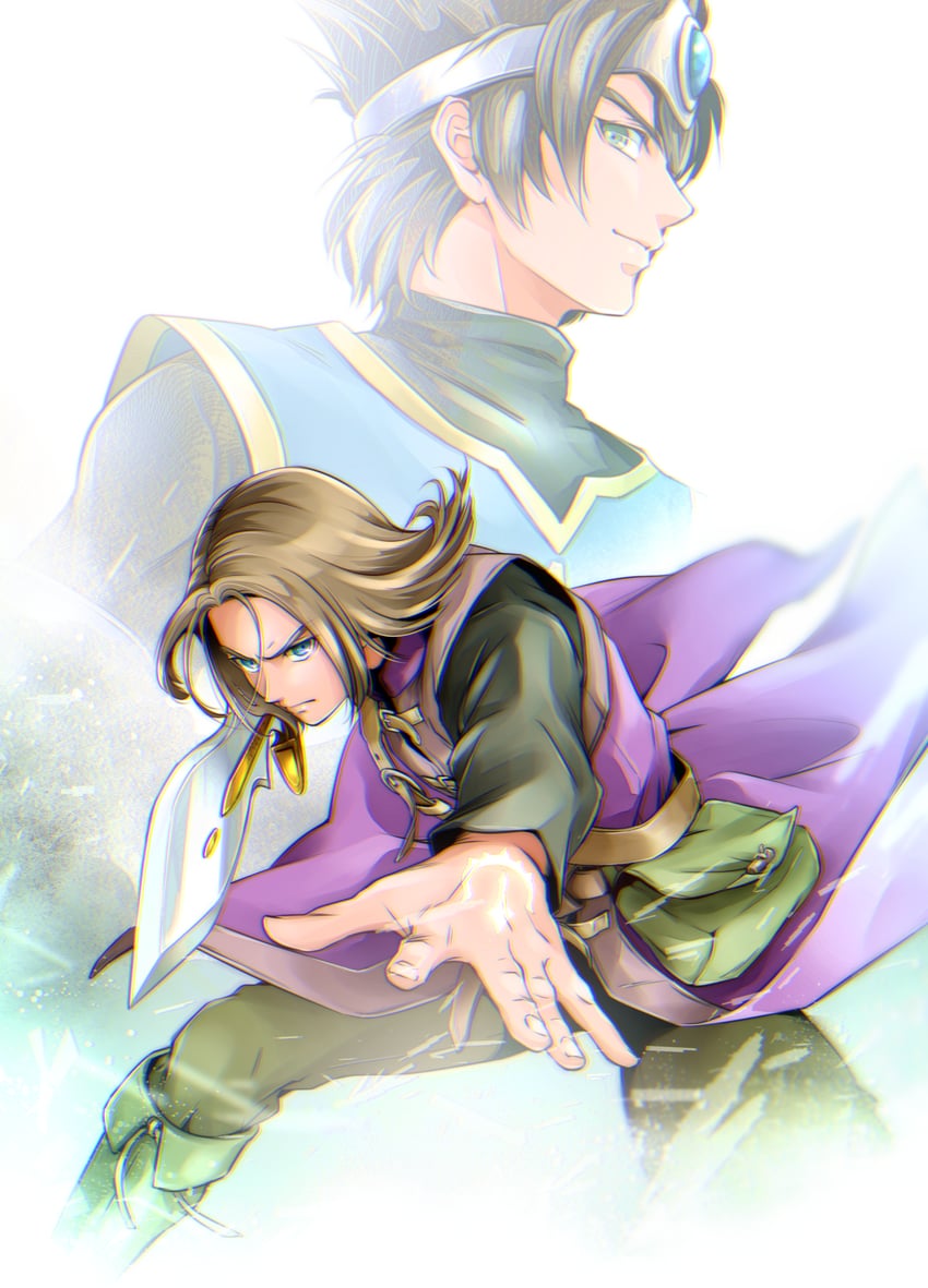 hero and roche (dragon quest and 1 more) drawn by myukom