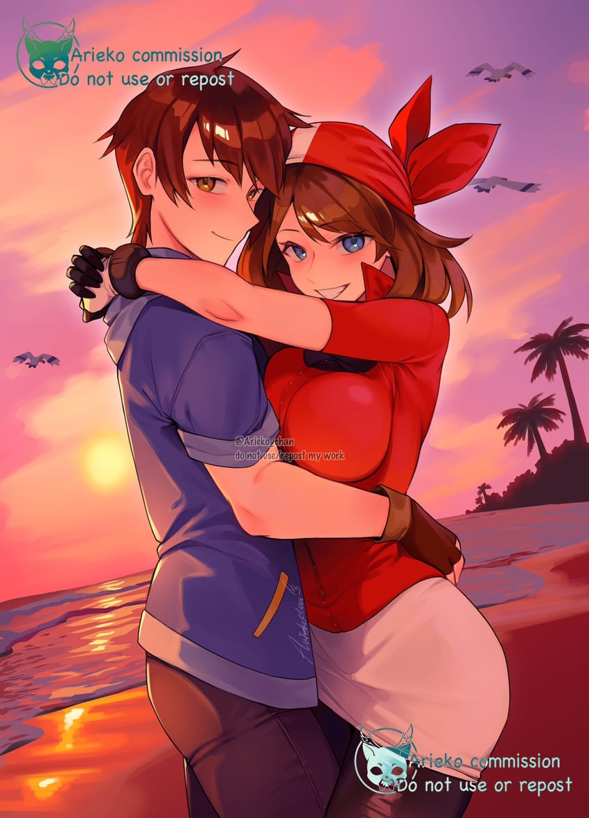 may and wingull (pokemon and 1 more) drawn by ariekochan