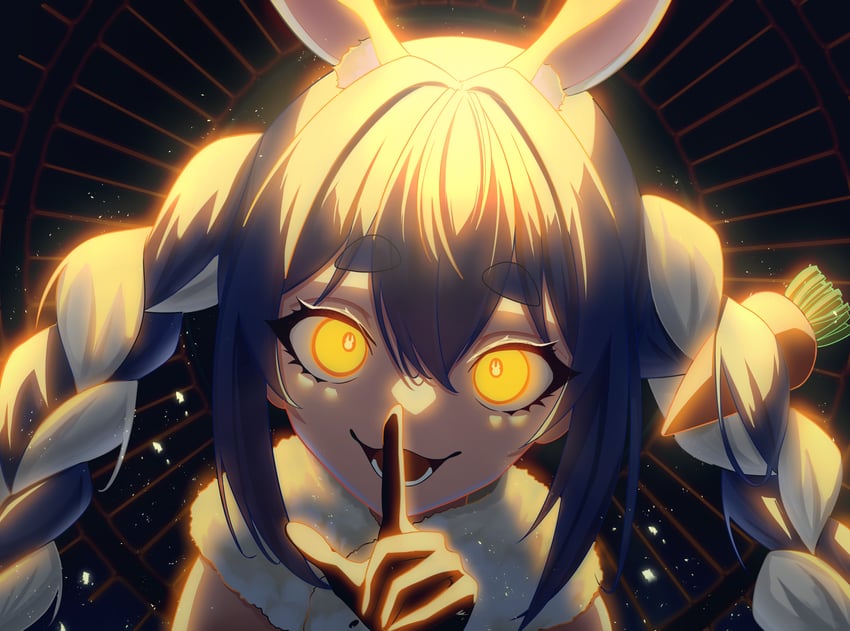 usada pekora and don-chan (hololive) drawn by mcbox