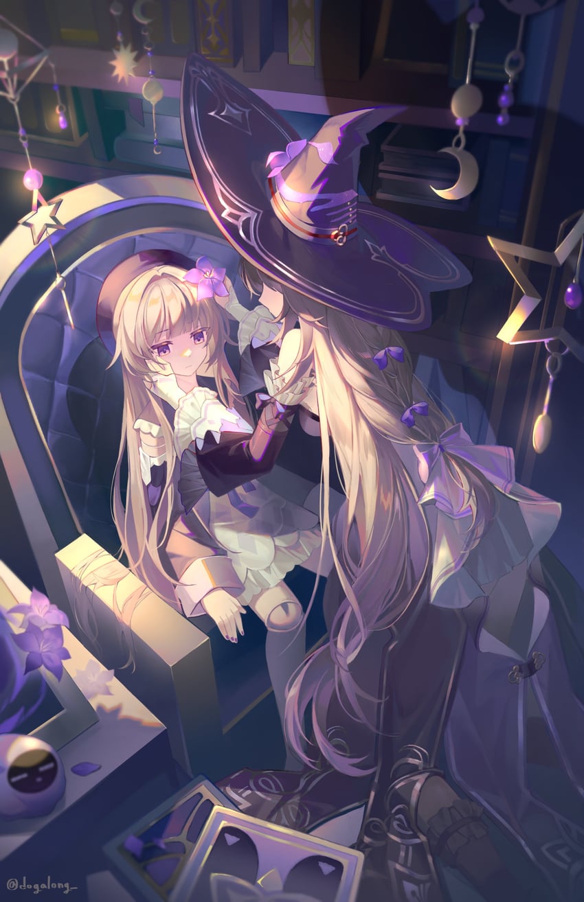 herta and the herta (honkai and 1 more) drawn by dogae