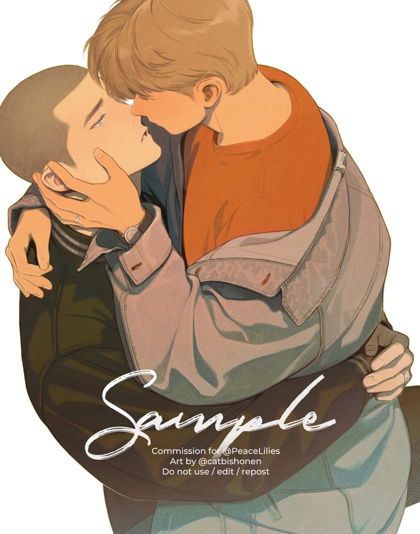 adam parrish and ronan lynch (the raven cycle) drawn by catbishonen