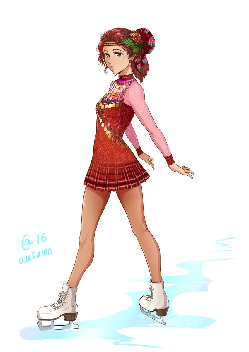mila babicheva (yuri!!! on ice) drawn by autumn-sacura