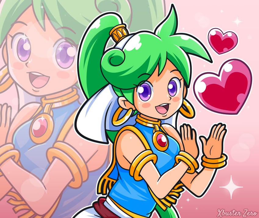 asha (monster world and 3 more) drawn by xbuster