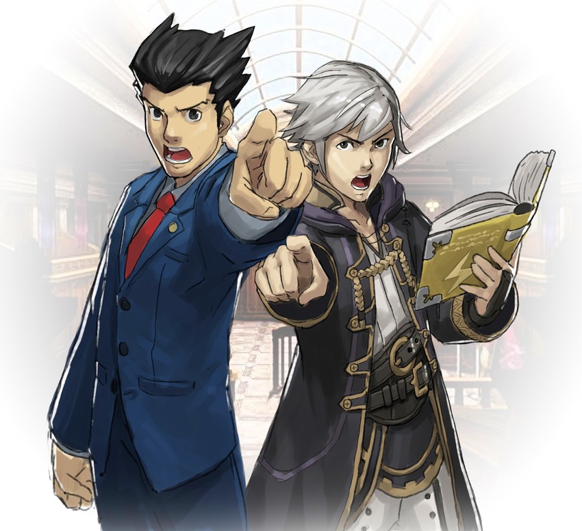 male robin and phoenix wright (fire emblem and 2 more)