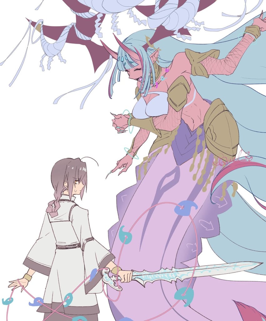 yamato takeru and ibuki douji (fate and 1 more) drawn by quel_zo