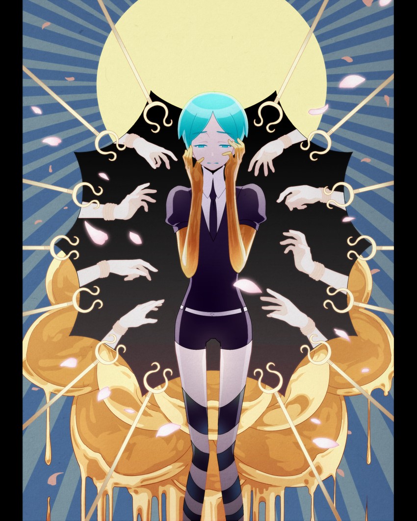 phosphophyllite and tsuki jin (houseki no kuni) drawn by nao_(necomugi)