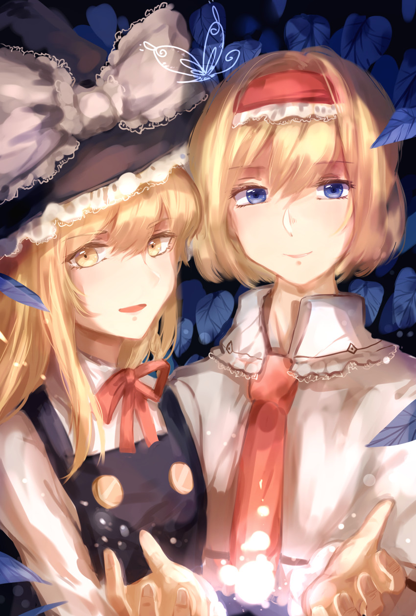 kirisame marisa and alice margatroid (touhou) drawn by meng_ziya