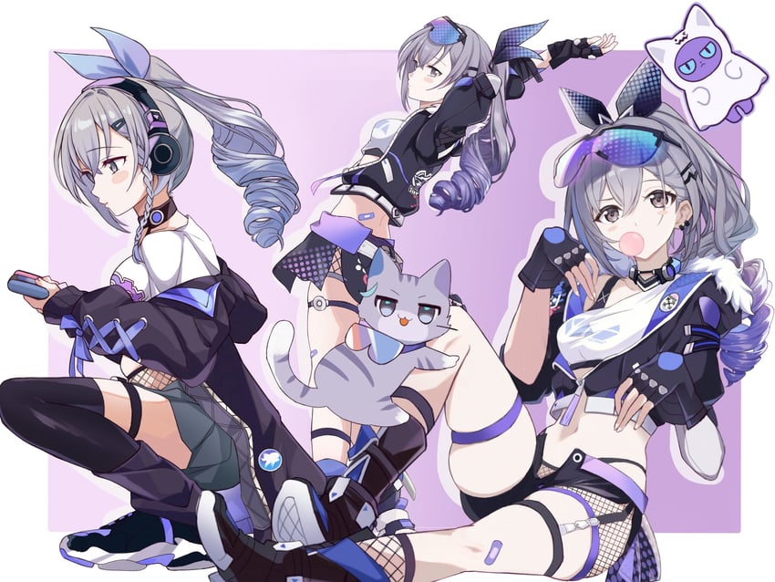 silver wolf (honkai and 1 more) drawn by saint_laurent_paris