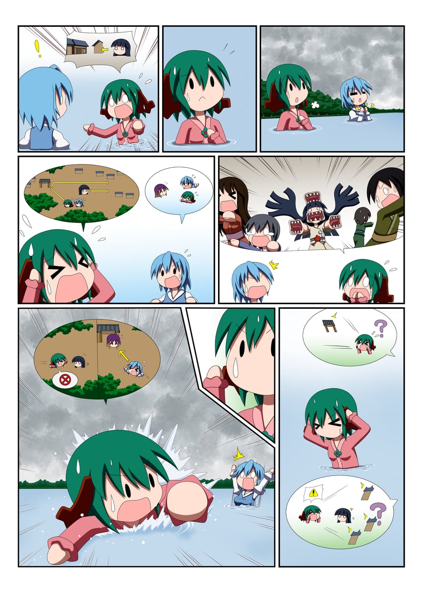 tatara kogasa, hijiri byakuren, and kasodani kyouko (original and 1 more) drawn by rakugaki-biyori