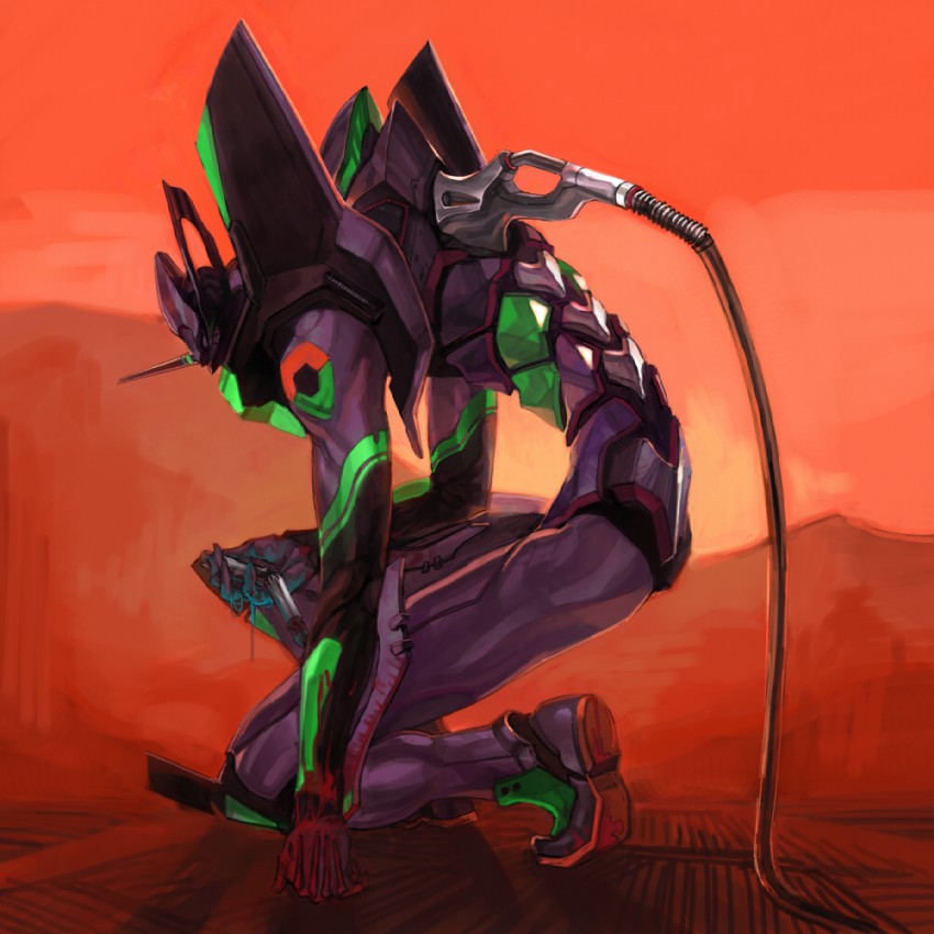 eva 01 (neon genesis evangelion) drawn by touge_(kubiwa_tsuki)