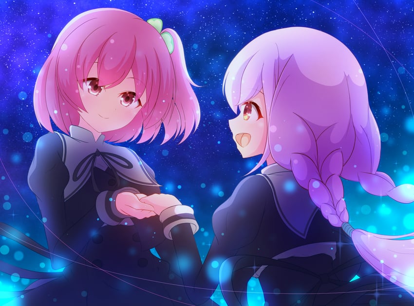 hitotsuyanagi riri and hitotsuyanagi yuri (assault lily) drawn by baichi_(ph4yvfsqyynkhnv)