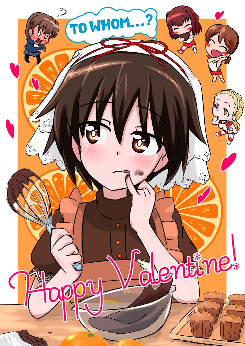 kondou taeko, isobe noriko, rukuriri, sasaki akebi, and kawanishi shinobu (girls und panzer and 1 more) drawn by coffeenougat_1985