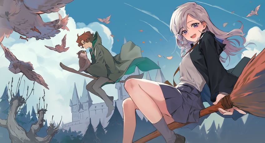 daniel page and ivy warrington (wizarding world and 2 more) drawn by user_njxs7334