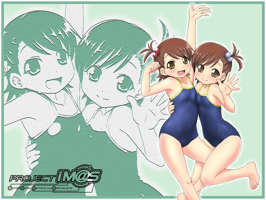 futami mami and futami ami (idolmaster and 1 more) drawn by zanzi