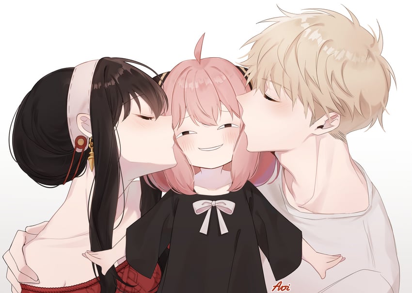 yor briar, anya, and twilight (spy x family) drawn by aoirnn