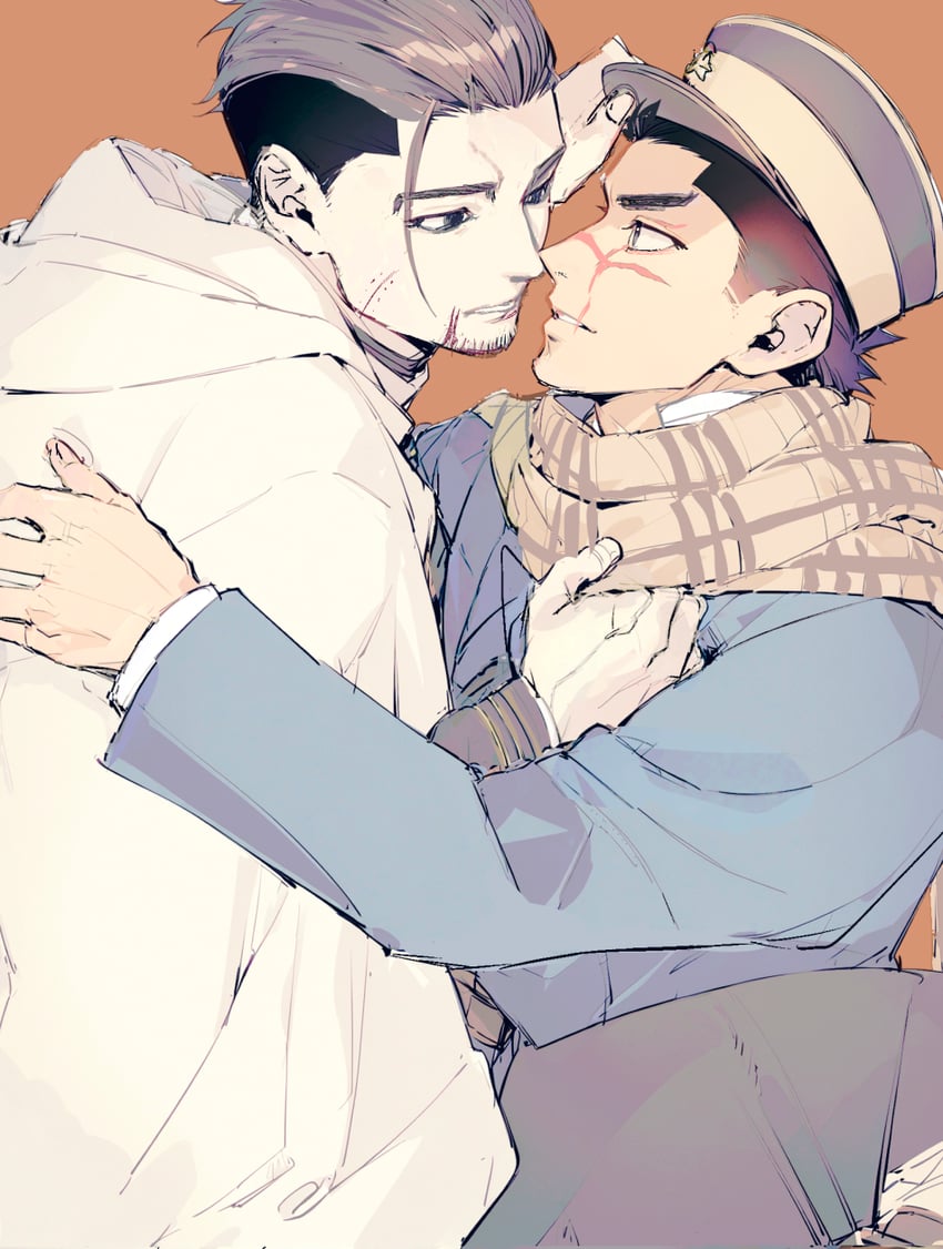 sugimoto saichi and ogata hyakunosuke (golden kamuy) drawn by mrenskni