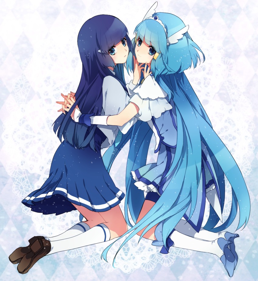 aoki reika and cure beauty (precure and 1 more) drawn by kai28