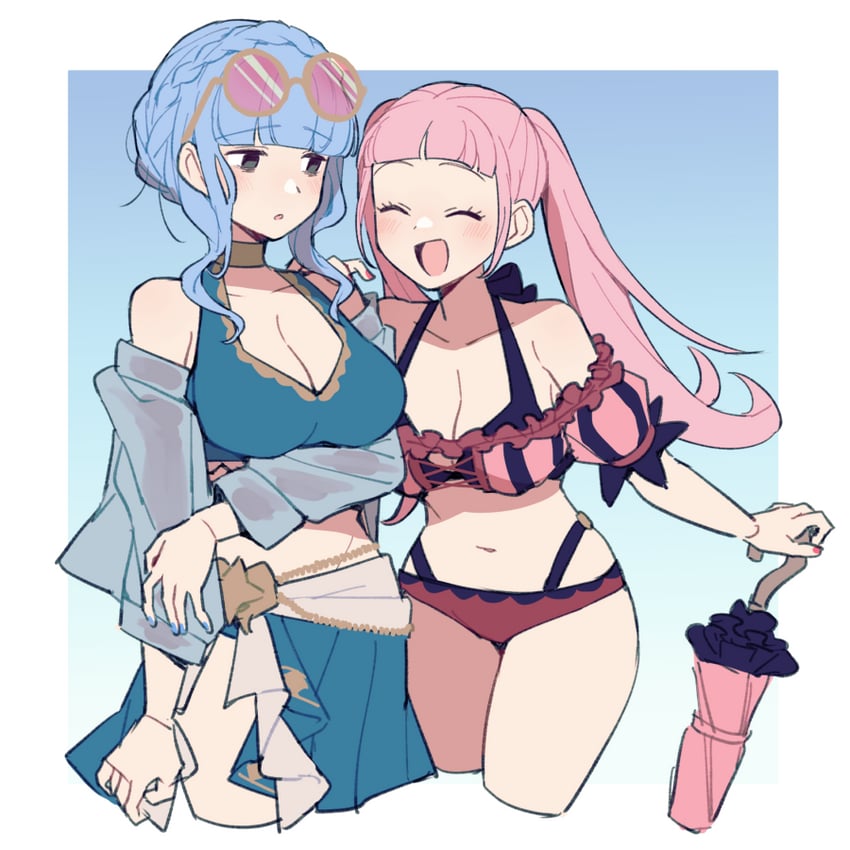 hilda valentine goneril and marianne von edmund (fire emblem and 2 more) drawn by do_m_kaeru