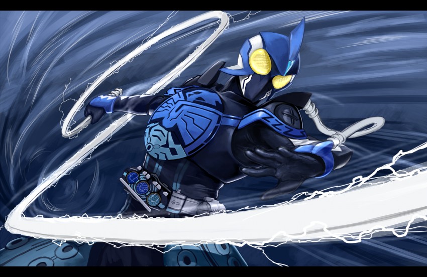 kamen rider ooo and shauta (kamen rider and 1 more) drawn by yanagi_ryuuta
