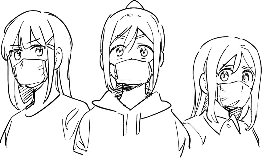 matsuura kanan, kurosawa dia, and kunikida hanamaru (love live! and 1 more) drawn by pito_(sh02327)
