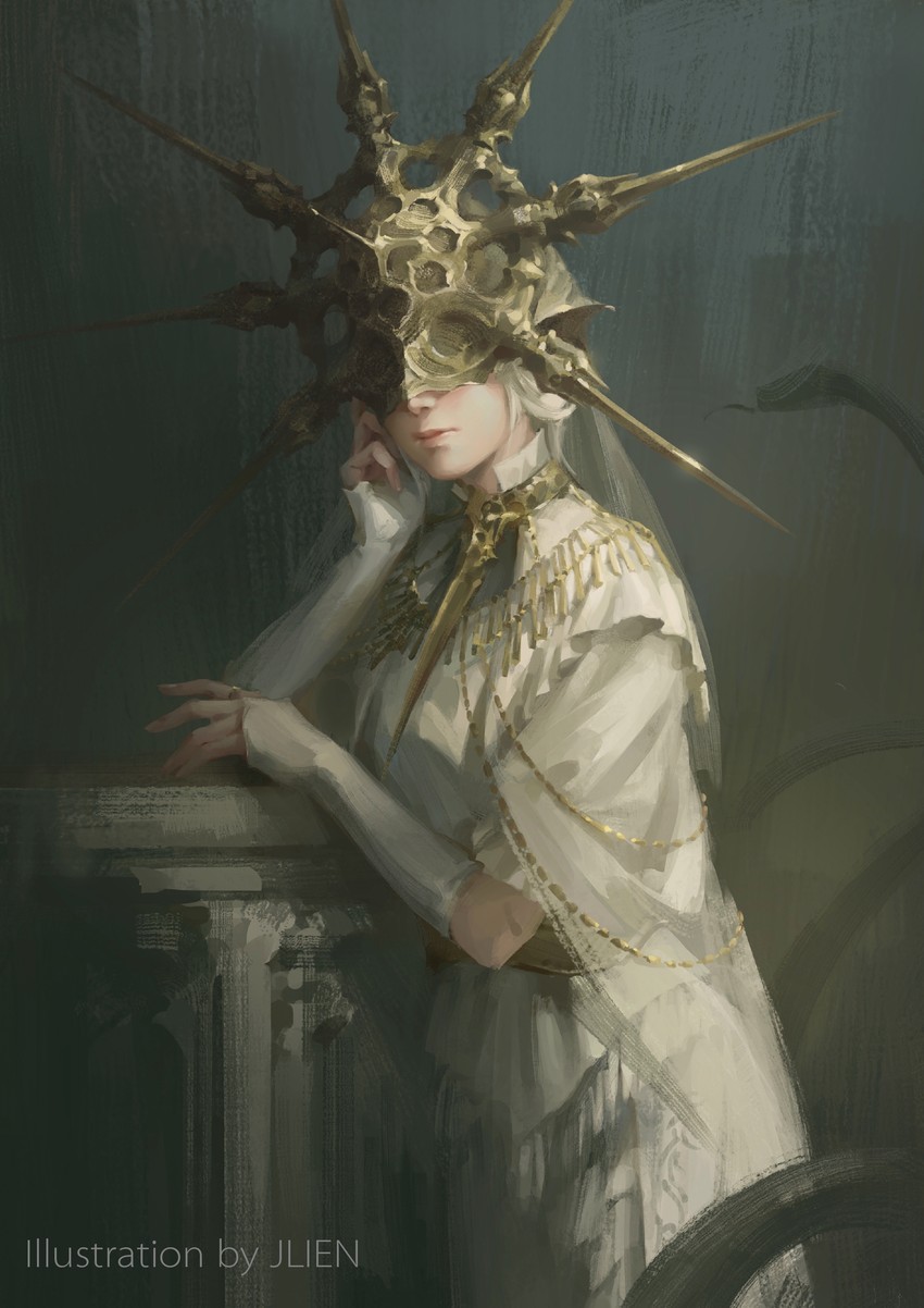 dark sun gwyndolin (dark souls and 1 more) drawn by jlien-