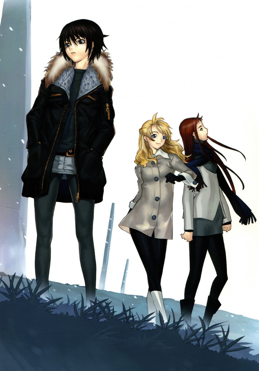 kagerou sabine kurzringer, yuugiri kunigunde morenz, and suzutsuki dietrich schulz (eulen spiegel) drawn by hakua_ugetsu