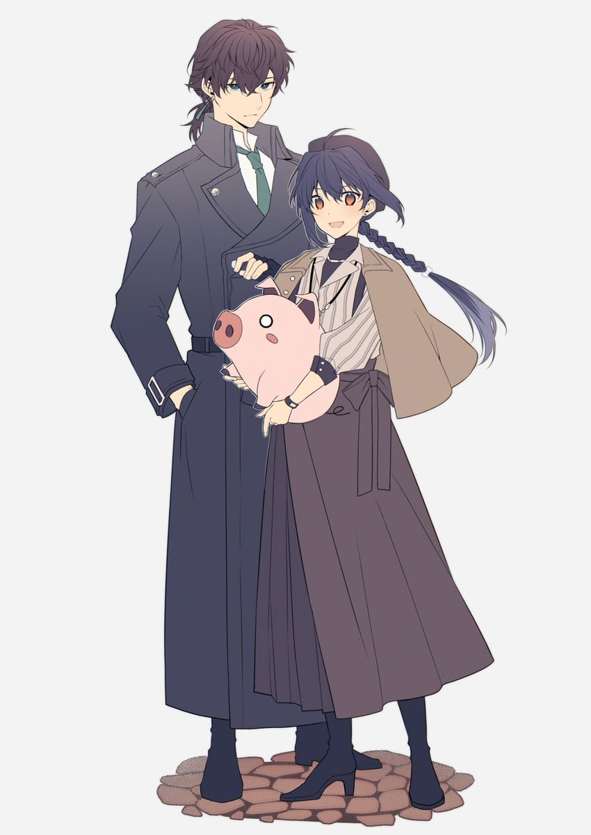 yamato takeru and miyamoto iori (fate and 1 more) drawn by ebi_fly_55