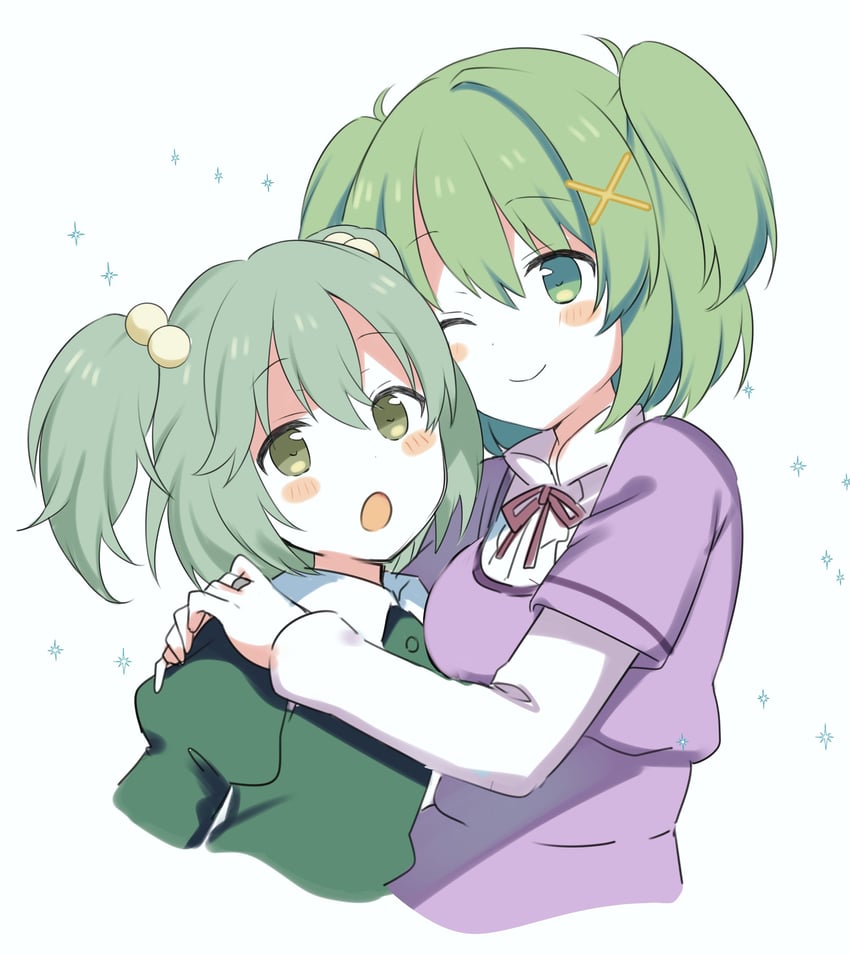 chitose yuma and wakana tsumugi (mahou shoujo madoka magica and 2 more) drawn by fujishiro_emyu