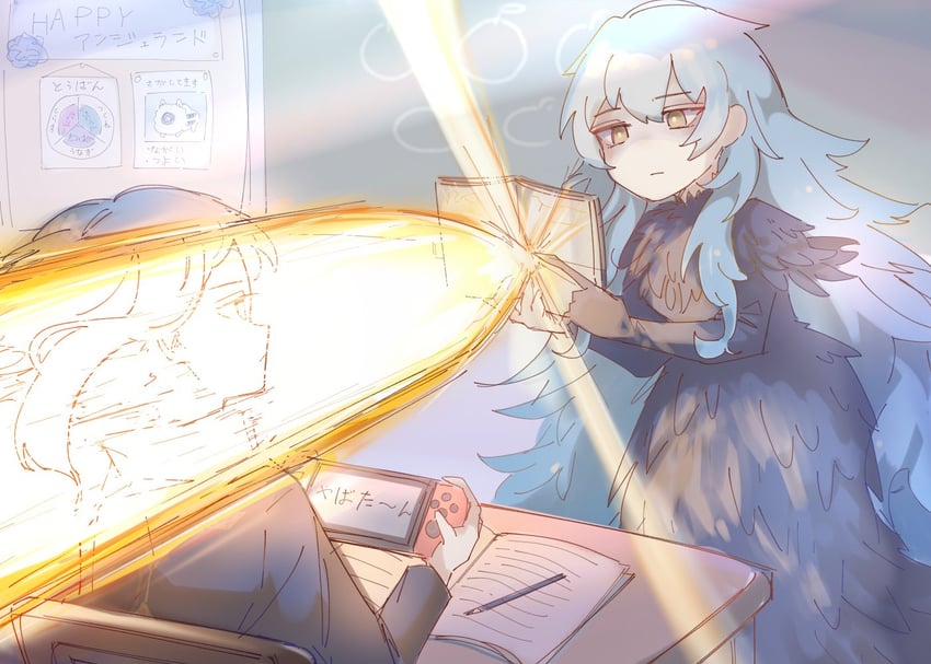 angela, argalia, and bari (project moon and 1 more) drawn by porccu_200g