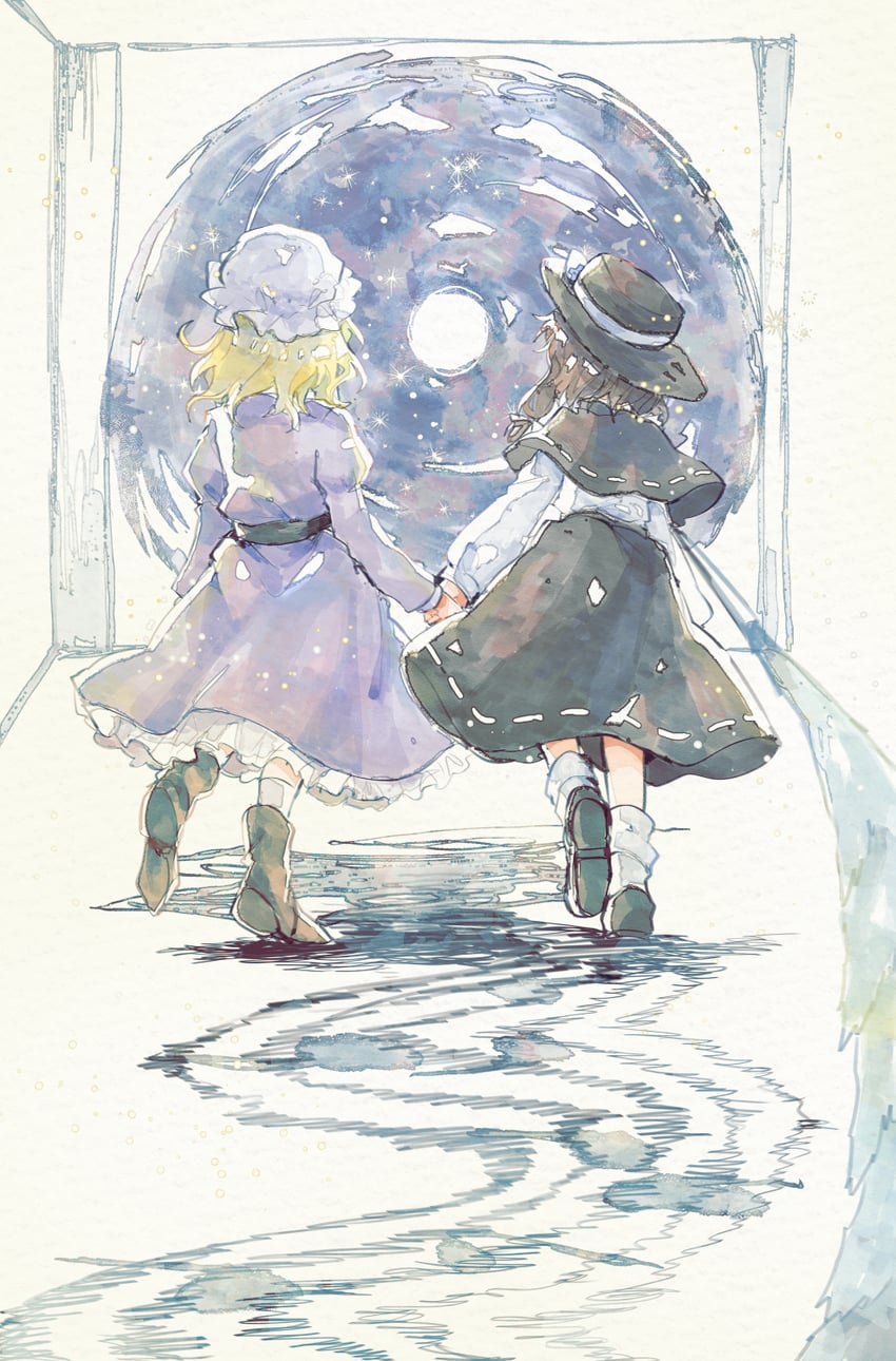 usami renko and maribel hearn (touhou) drawn by itomugi-kun
