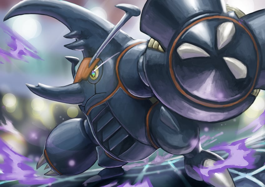 heracross and mega heracross (pokemon) drawn by matsumoto_(ma_tsuya)