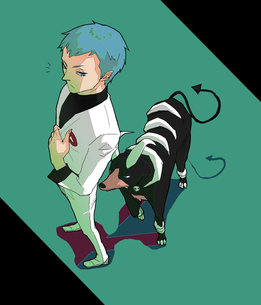 houndoom and archer (pokemon and 1 more) drawn by pantsu_(1178)
