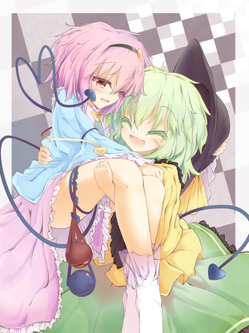 komeiji koishi and komeiji satori (touhou) drawn by yki