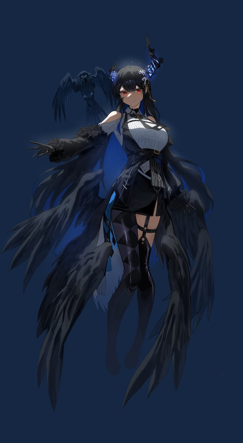 nerissa ravencroft and shadow (hololive and 1 more) drawn by dami