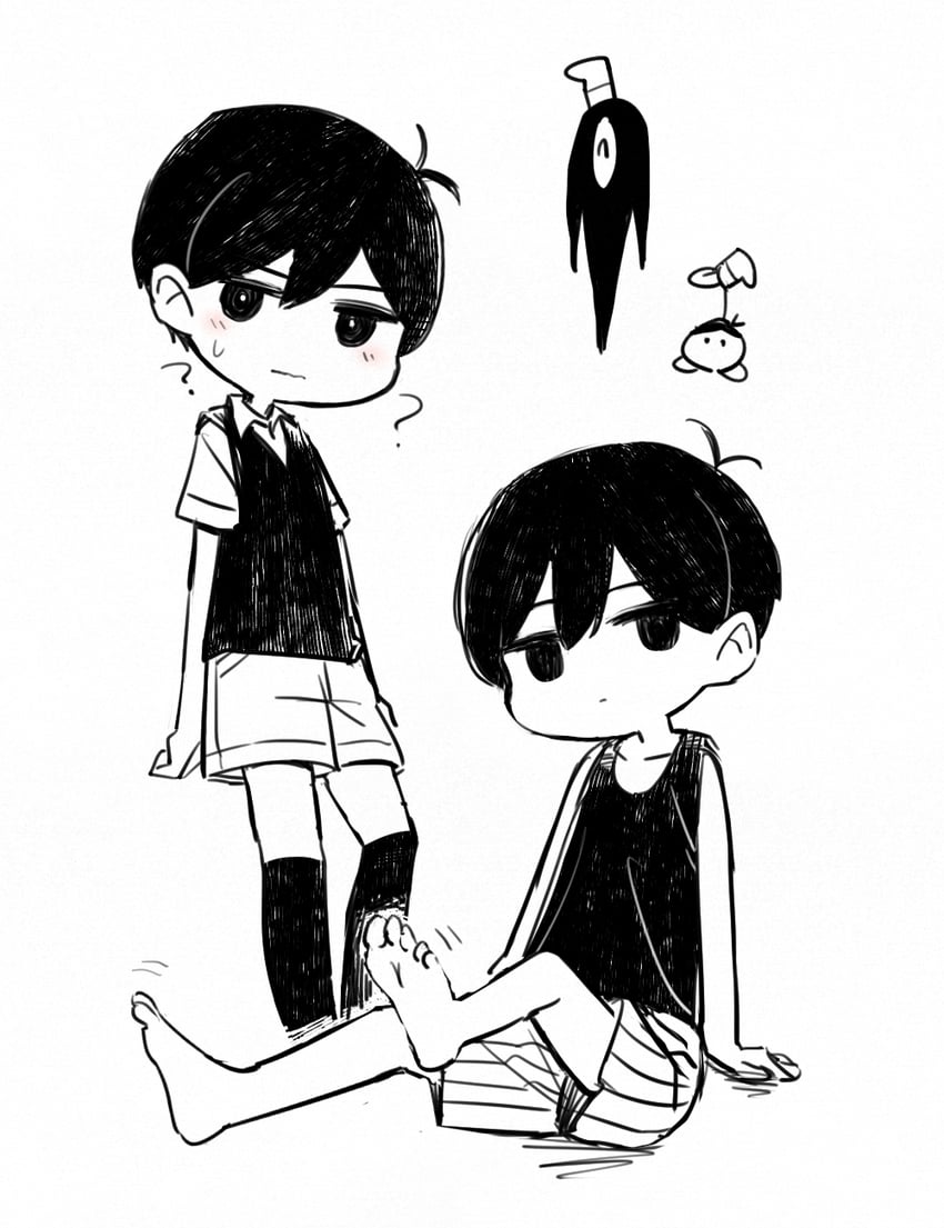 sunny, omori, and something (omori) drawn by yutsu