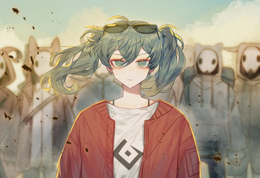 hatsune miku (vocaloid and 1 more) drawn by maha_0712