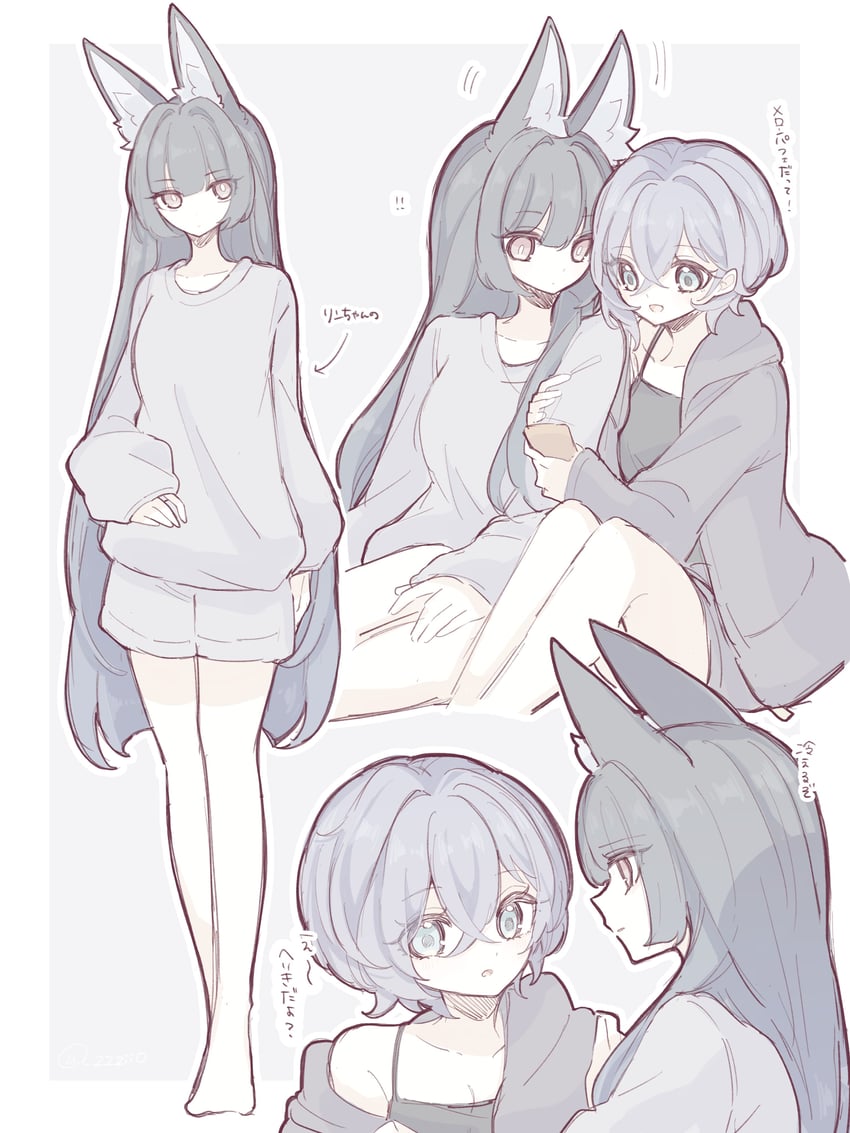 hoshimi miyabi and belle (zenless zone zero) drawn by zzzii0