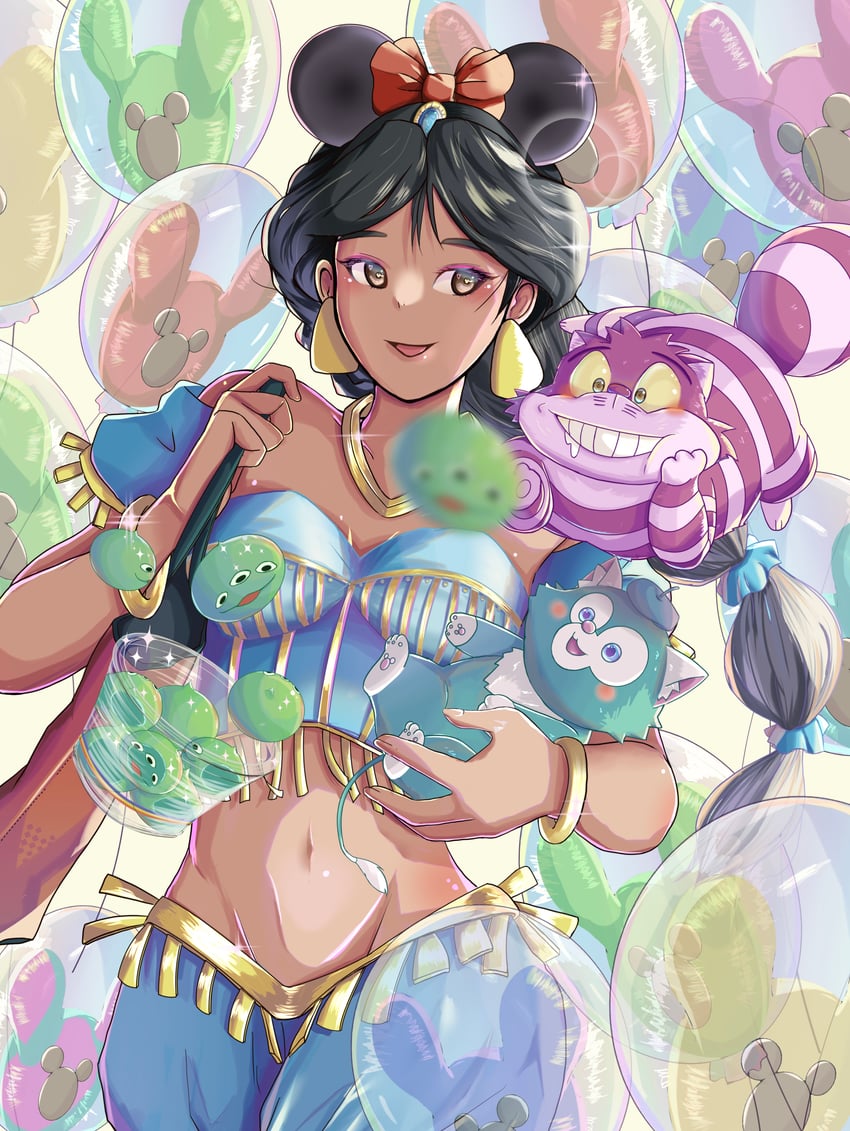 jasmine, gelatoni, alien, and cheshire cat (disney and 5 more) drawn by 610roten