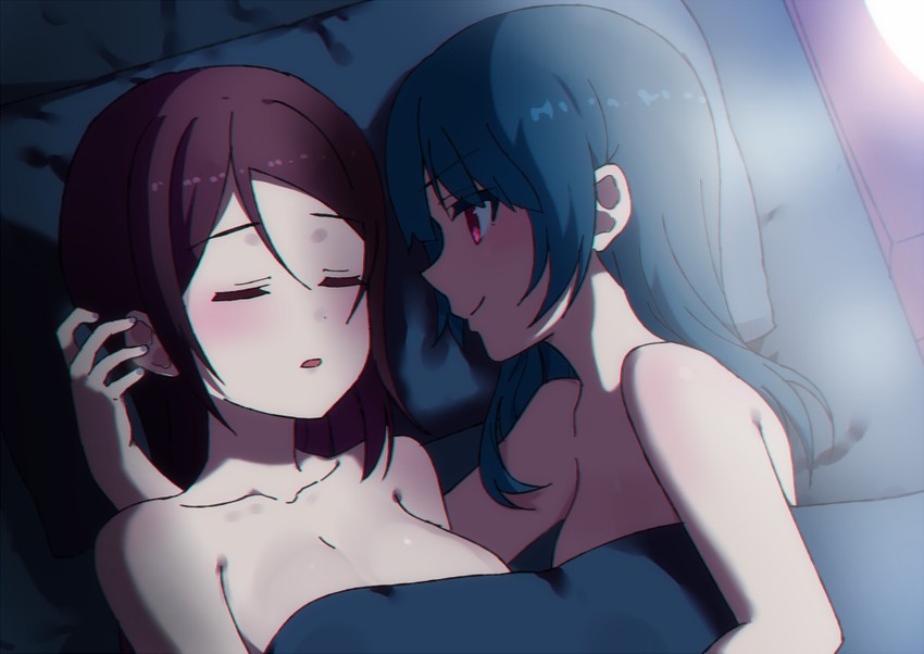 tsushima yoshiko and sakurauchi riko (love live! and 1 more) drawn by sellel