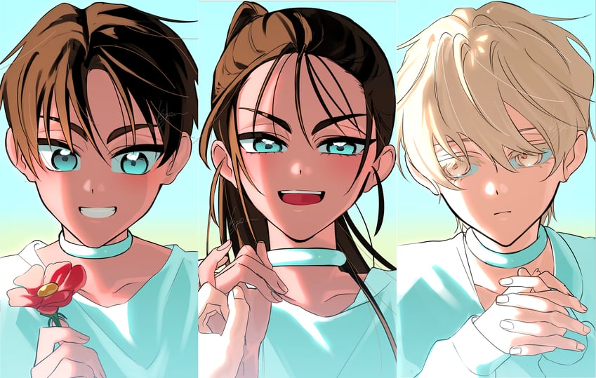 luka, hyuna, and hyunwoo (alien stage) drawn by kyon_(zmwh8222)